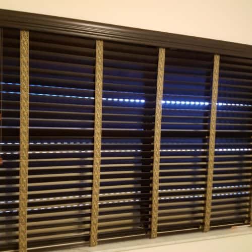 Wood Blinds with Decorative Tapes